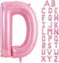 TONIFUL 40 Inch Large Pink Letter D Balloons Giant Foil Mylar Alphabet Balloon for Birthday Party Anniversary Baby Shower Wedding Supplies Decorations
