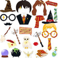 25 Pieces Magical Wizard Party Photo Booth Props Magical Photo Props Wizard Castle Themed Party Decorations for Kids Birthday Halloween Christmas School Party Supplies