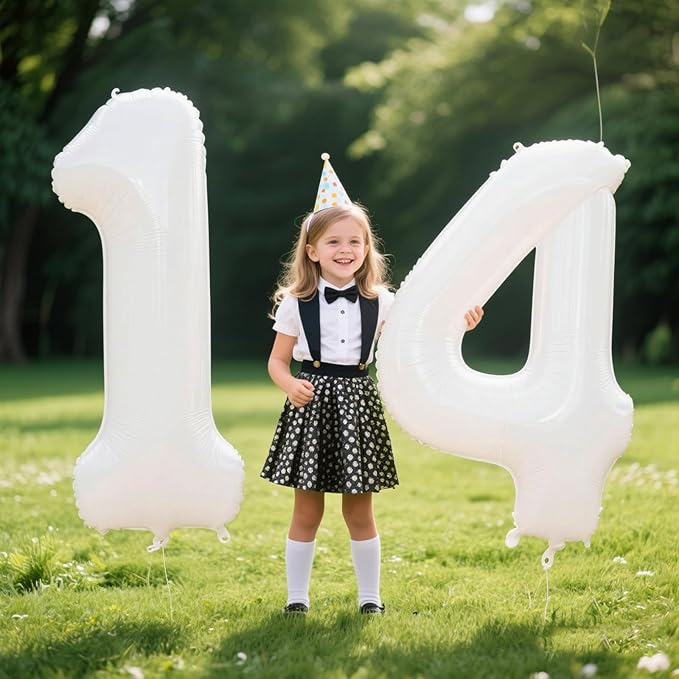 40 Inch Number Balloon White 1 Balloon Party Decorations 1 10 11 15 16 17 18 21 Giant Jumbo Foil Balloons 1 Balloon 1st Birthday Boy Girl for Birthday Party