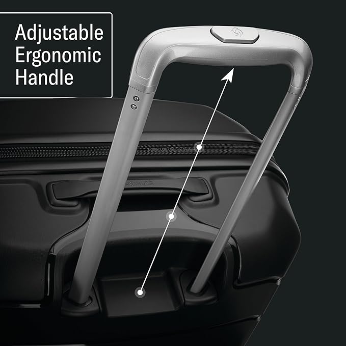 Samsonite Freeform Hardside Carry-On Luggage with Spinner Wheels - Hardshell Suitcase - TSA, Airline-Approved - Expandable Hard Shell, Smooth Rolling Wheels for Lightweight Travel - White/Grey