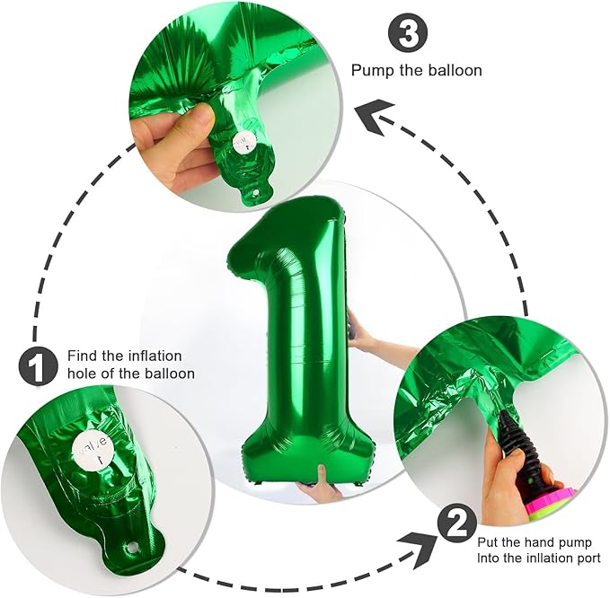 15 Balloons Number, 40 Inch 15th Birthday Decorations for 1 5 15 51, Dark Green Big Foil Number Balloons for Wedding Store Anniversary Party Supplies
