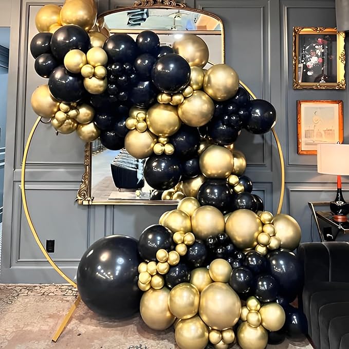 110pcs Metallic Gold Balloons 12inch Chrome Gold Latex Party Balloons for Graduation, Wedding, Birthday, New Year, Baby Shower, Anniversary Party Decorations