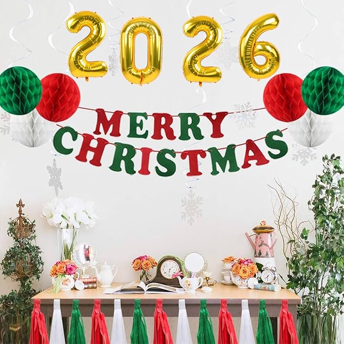 TONIFUL 2026 Gold Foil Number Balloons 16 Inch Gold 2026 Number Balloon 2026 Graduation Aluminum Foil Mylar Banners for 2026 New Year Eve Christmas Anniversary Party Supplies