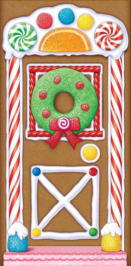 Beistle Gingerbread House Door Cover