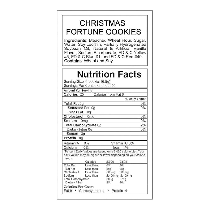 Fun Express Fortune Cookies Individually Wrapped Bulk - 50 Christmas Red & Green Cookies for Holiday Parties | Premium Quality Traditional Chinese Fortune Cookie Treats | 12 Ounces Total Weight