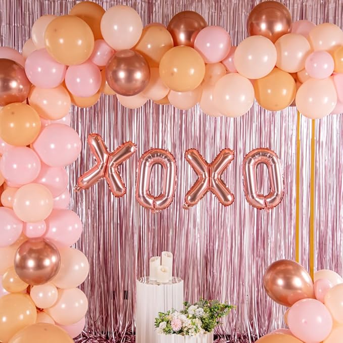 Restaurantware-Balloonify 16 Inch Letter Balloon, 1 Alphabet Party Balloon - Letter X, Self-Sealing, Rose Gold Foil Mylar Finish, Hanging Loop, Decoration For Birthday, Wedding, Or Graduation