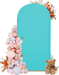 Arch Covers,Arch Backdrop Stand Fitted Cover for Wedding Birthday Party Ceremony Banquet Decoration(7.2FT,Sky Blue,Cover Only)