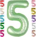 Balloon Numbers 40 Inch 5 Ballon for 5th Birthday Decorations, 15 25 35 50 Big Olive Green Number Balloons for Wedding Photo Shoot Party Decor