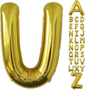 Letter Balloons Gold Party Balloon - 40 Inch Large Gold Letter U Balloon, Letter Balloon Birthday Decorations, Balloon for Women Men Anniversary Party Decorations Supplies