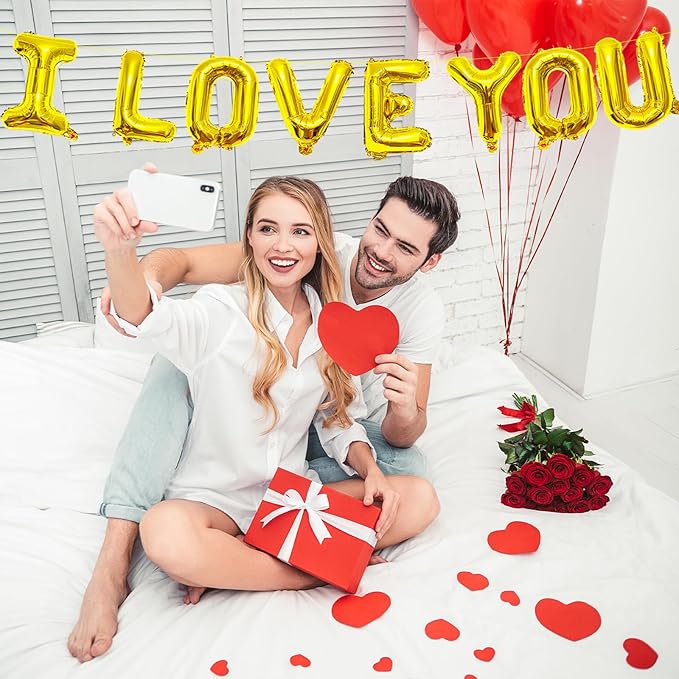 65 Pcs 16 Inches Happy Birthday and 2 Sets A-Z Letter Balloons, DIY Custom Alphabet Mylar Balloons Banner Sign for BDay, Graduation Halloween Thanksgiving Christmas Party Decorations (Gold)