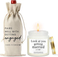 Married Wine Bag Married Mr Mrs Marriage Honeymoon Gifts for Couples Wedding Party Decorations Getting Engaged Wine Bottle Bag Scented Candles Set Champagne Bottle Wraps Bags