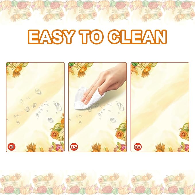 Childom 2 Pack Thanksgiving Tablecloths,Thanksgiving Decorations 54x108 Inch Plastic Table Cloth Rectangle Table,Disposable Tablecloths for Home,Picnic,Birthday,Outdoor,Friendsgiving Party Decorations