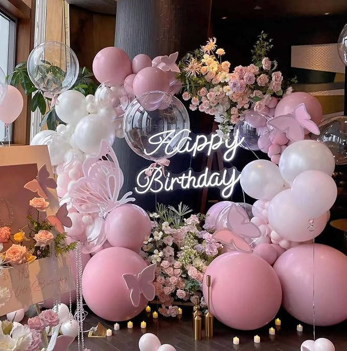 KALOR 36 Inch Giant Clear Balloons, 6 Pack Large Round Clear Latex Balloons for Anniversary, Birthday, Christmas, Wedding, Baby Shower Party Decorations