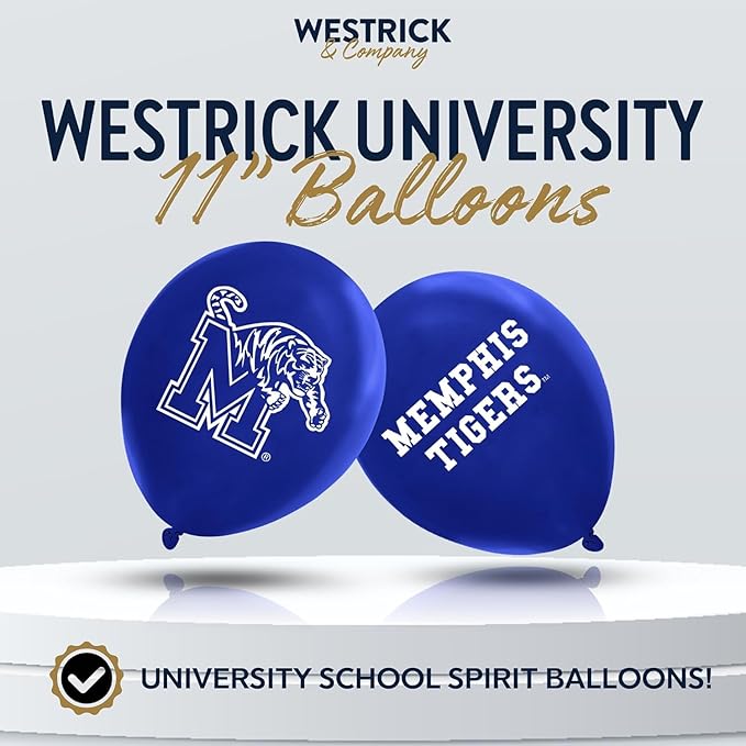 Ole Miss Mississippi Rebels Balloons 10 Pack 11" Official Licensed Logos, Helium Quality Latex Balloons, Perfect for College Football Team Celebration, Decorated Front and Back by Westrick