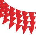 44ft Red Party Decorations, Hanging Glitter Paper Triangle Flag DIY Banner for Christmas Party Decorations for Decor Graduation Carnival Bachelorette Engagement Wedding Birthday Baby Bridal Shower