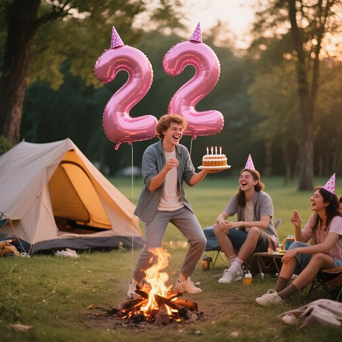 Pink Number 2 Balloon 40 Inch,Jumbo Giant Mylar Pink Number 2,Big Large Foil Helium Two Number Balloons, Balloons for 12 20 21 22 Birthday Party Decorations Supplies Anniversary Celebration