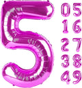 Rosy Purple 5 Balloon, Number Balloons 40 Inch, 5th Birthday Balloon Decorations, Rosy Purple Party Supplies, 5 Number Balloons, Number 5 Balloon