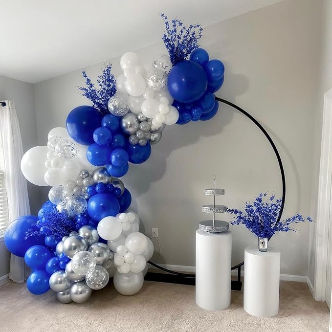 18 Inch Royal Blue Large Balloons - 35Pcs Thick Blue Balloons Big Round Latex Party Balloons for Birthday Baby Shower Wedding Graduation Blue Themed Party Decorations