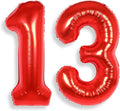 AULE 40 Inch Big Red Foil 13 Number Balloons for Girl Large 13th Happy Birthday Decorations Giant Huge Helium Mylar 31 Anniversary Party Decor