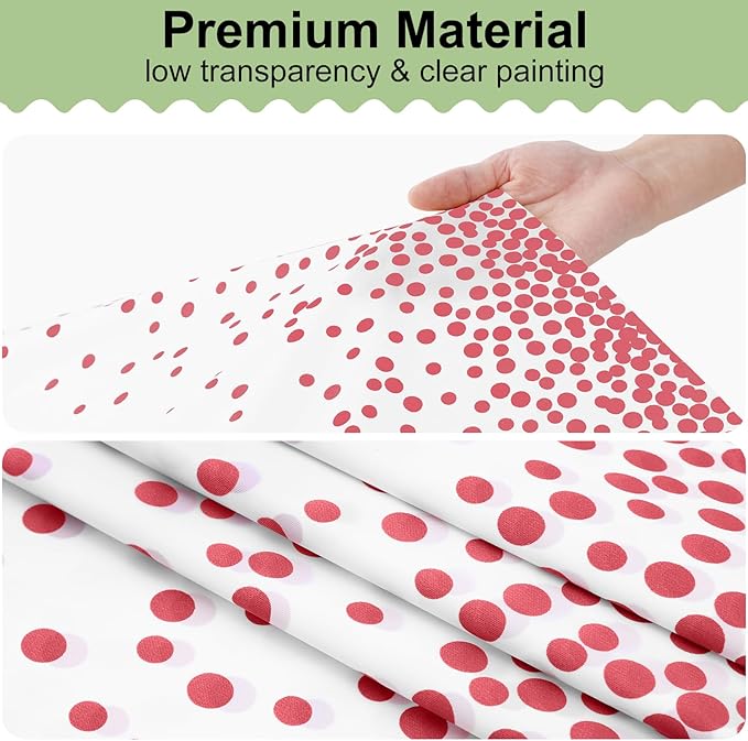 misaya 6 Packs Dot Disposable Table Cloth, 54 x 108 Inch Waterproof Plastic Tablecloth, Rectangle Pink Dots in White Table Covers for Easter, Picnic, Birthday, Party