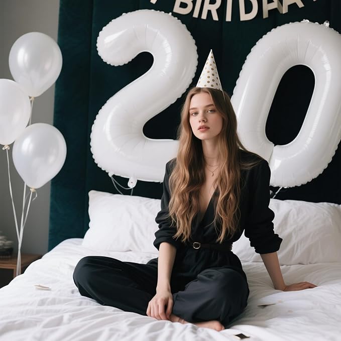 40 Inch Number Balloon White 0 Balloon Party Decorations 10 20 30 40 50 60 Giant Jumbo Foil Balloons 0 Balloon 10 Birthday Boy Girl for Birthday Party