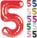 Red Number 5 Balloon 40 Inch, 5 Balloon Number, 5th Birthday Decorations, Red Party Supplies for Boys Girls