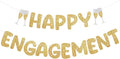 Happy Engagement Banner, Party Banner for Engaged Decorations, Engaged Banner Sign for proposal Wedding Bridal Shower Decor Bachelrette Party Decorations