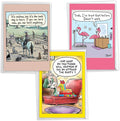 NobleWorks Assortment Pack of 3 Funny Birthday Greeting Cards with Envelopes (3 Designs, 1 Each) Celebration Toons VC8124BDG-C1x3