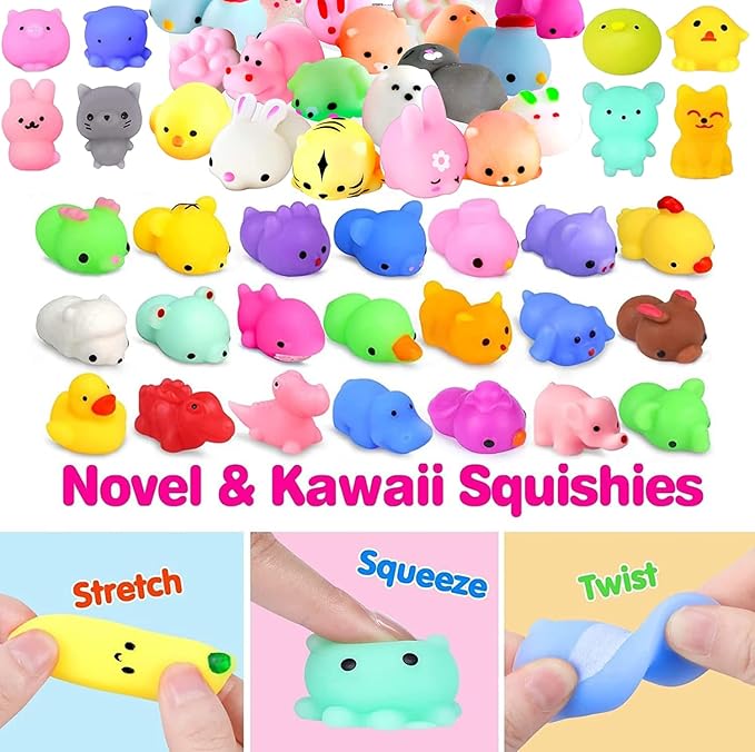 128 Pcs Party Favors for Kids 4-8-12, Fidget Toys, Pinata Stuffers, Treasure Chest Box Toys for Classroom, Goodie Bag Stuffers, Carnival Prize Box Toy for Boys Girls, Easter Egg Filler Gifts Bulk Toys