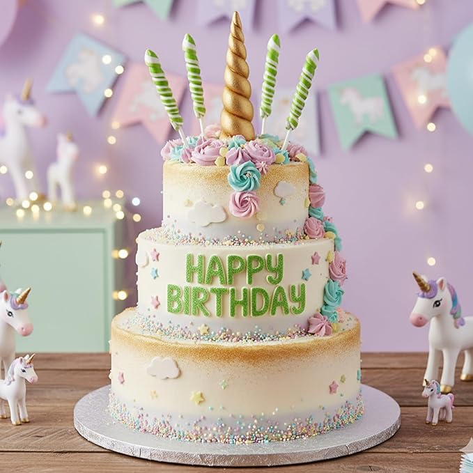 Adams & Brooks Bright Green Apple Mini Unicorn Pops, 10 oz Jar (24 ct.) - Twisty Unicorn Lollipops, Individually Wrapped Candy for Kids & Adults, Perfect for Birthday Party Favors, Goodie Bags, & More