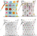4 Pack Wet Bag for Swimsuit, Beach Travel Essentials Wet Dry Bag, for Sunscreen Toiletry Dirty Clothes Yoga Gym Diaper, Friend Summer Beach Vacation Gifts. Floral