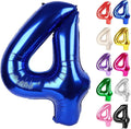 Night Blue Number 4 Balloon 40 Inch, 4 Balloon Number, 4th Birthday Decorations, Night Blue Party Supplies for Boys Girls