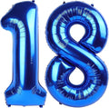 40 Inch Dark Blue Numbers Balloon, 18th Birthday Party Decoration for 1 8 18 81 Men & Women, 40 Inch Big Foil Balloon Number for Wedding Celebration Adult Party Supplies