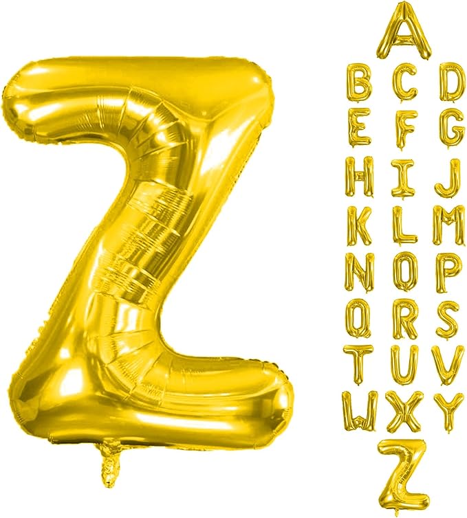 Letter Balloons 40Inch Large Giant big Foil Mylar Gold Balloons Z for Birthday Party Decorations