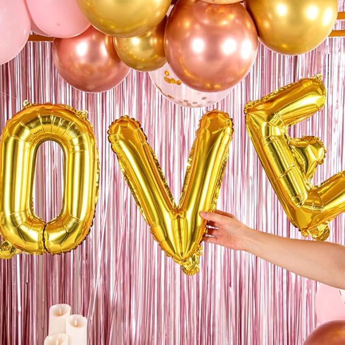 Restaurantware Balloonify 16 Inch Letter Balloon 1 Alphabet Party Balloon - Letter V Self-Sealing Gold Foil Mylar Balloon Hanging Film Decoration For Birthday Wedding Or Graduation