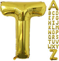 Letter Balloons Gold Party Balloon - 40 Inch Large Gold Letter T Balloon, Letter Balloon Birthday Decorations, Balloon for Women Men Anniversary Party Decorations Supplies