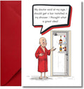 LimaLima Funny Birthday Card For Men Large 5.5 x 8.5 Shower Bar Design For Him Perfect For Husband Dad Brother
