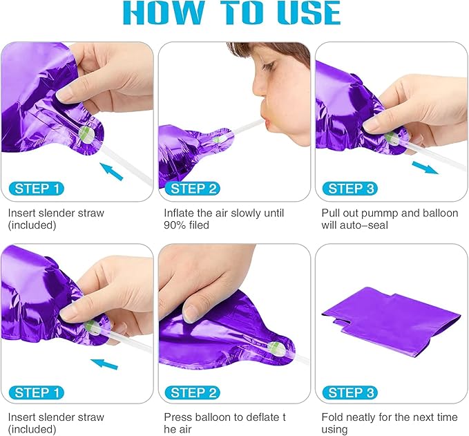 16 Inch Purple Letter Balloons Mylar Foil Alphabet Letter A-Z Balloons Set for Wedding Birthday Party Decoration Banner 26pcs (Purple)