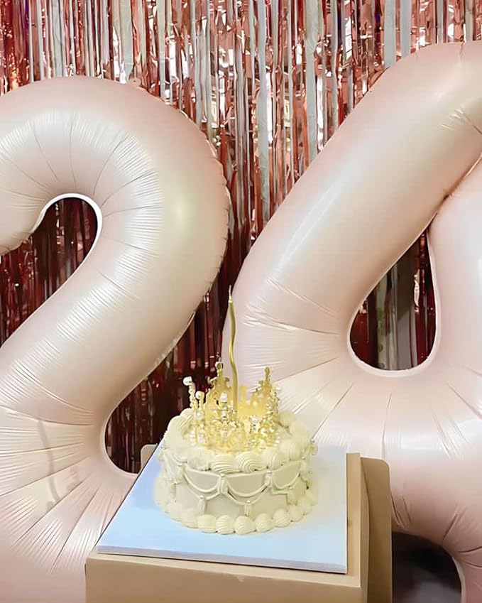 Cream Number 4 Balloon 40 Inch, 4 Balloon Number, 4th Birthday Decorations, Cream Party Supplies for Boys Girls