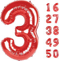 Red Number 3,Balloons 40 Inch Giant Foil Large 3 Number Balloons,Number 3 Digital 3 Helium Balloons 13 23 30 33 Numbers Birthday Decorations for Parties, Anniversaries Supplies Decorations