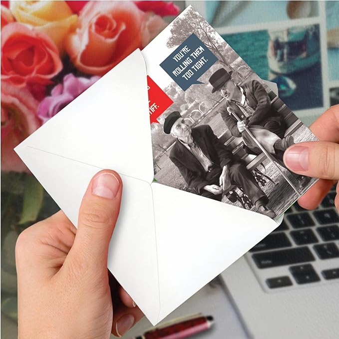 NobleWorks Pack of 3 Hilarious Birthday Greeting Cards with Envelopes (1 Design, 3 Each) Unlit Men Stiff Joints C10245BDG-C3x1