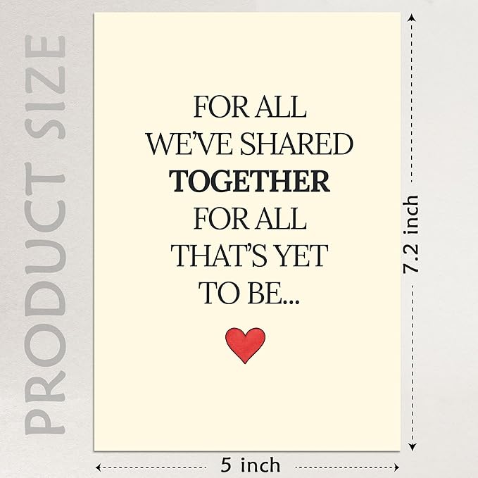 Cheerin Mothers Day Card with Envelopes - Romantic Cards for Wife, Girlfriend - Sentimental Mother's Day Card from Husband or Partner - Sweet Gift for Her on Mama's Day 5x7 Inch