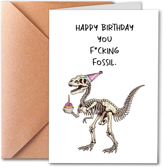 Funny Birthday Card for Old People, Sarcastic Humorous Birthday Card for Brothers and Sisters, Funny Happy Birthday Card for Him or Her, Old Age Birthday Greeting Card