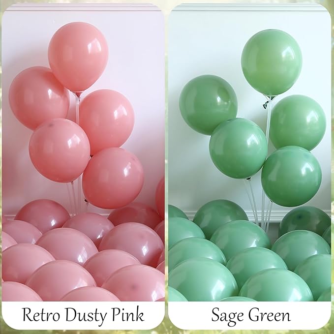 158Pcs Sage Green Pink Gold Woodland Balloon Garland Arch Kit,with Mushroom,Fox,Hedgehog Foil Balloons for Forest Fairy Wild Animal Theme Baby Shower Birthday Spring Garden Tea Party Decorations