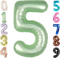 Balloon Numbers 40 Inch 5 Ballon for 5th Birthday Decorations, 15 25 35 50 Big Olive Green Number Balloons for Wedding Photo Shoot Party Decor