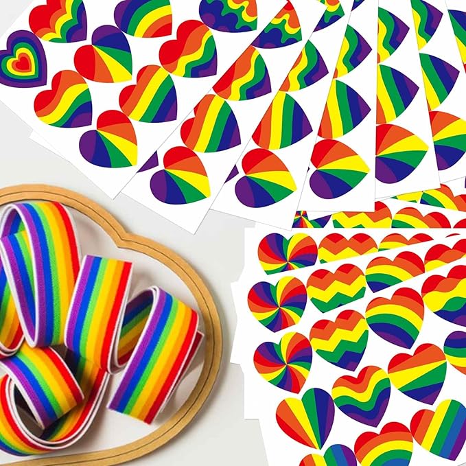 288 PCS Pride Stickers, LGBTQ Stickers, Rainbow Sticker Gay Bi Trans Lesbian Pride Stuff, LGBT Rainbow Mixed Sticker, LGBT Gift