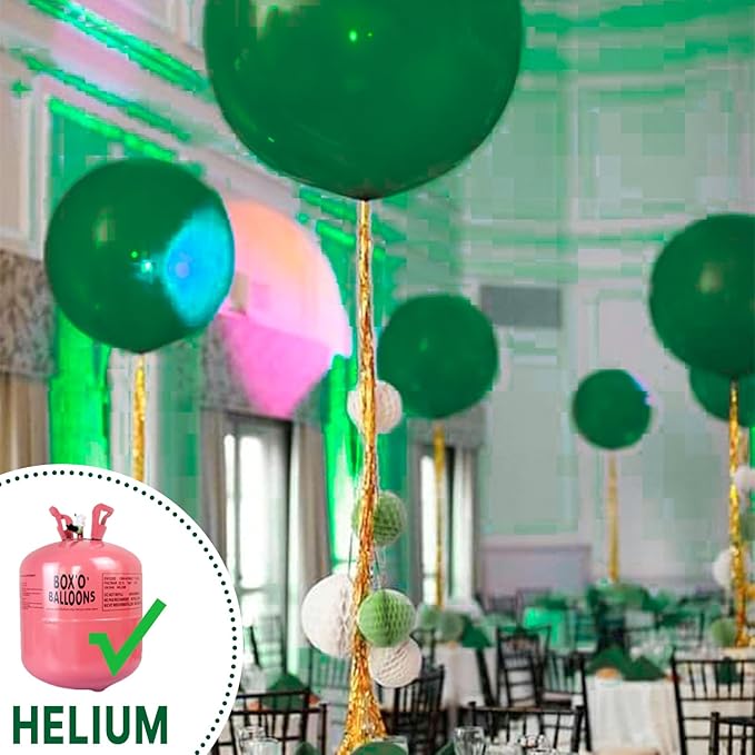 PartyWoo Dark Green Balloons 20pcs 18 Inch Emerald Hunter Forest Green Balloons for Wedding Boy Baby Shower Birthday Christmas Graduation Dinosaur Jungle Golf Theme Party Decorations Green-Y56
