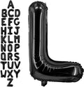 40 Inch Black Letter L Balloons, DIY Phrase Foil Alphabet Letter L Balloons DIY Word L Banner for Birthday Anniversary Celebration Graduation Party Supplies Decoration