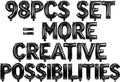 98 Pcs Black Letter Balloons, Custom 3 Set A-Z Set for Personalizing Names & Phrases Party Supplies Banners - with 1 Set AEOLMPRST 20Pcs for Wedding/Birthdays/Annivs/Grads Party Banner Custom Phrase