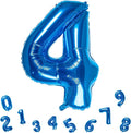 32 Inch Blue Number 4 Balloons Foil Ballon Digital Birthday Party Decoration Supplies (Blue Number 4 Balloon)